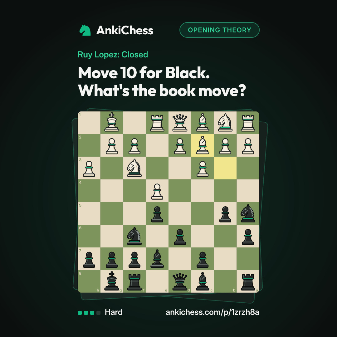 Move 10 for Black. What's the book move?