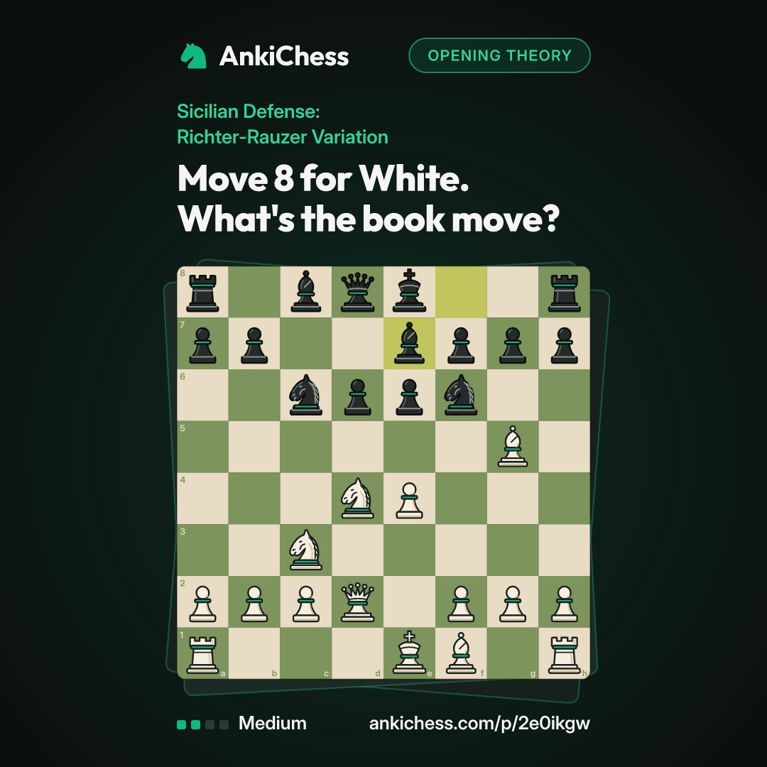 Move 8 for White. What's the book move?