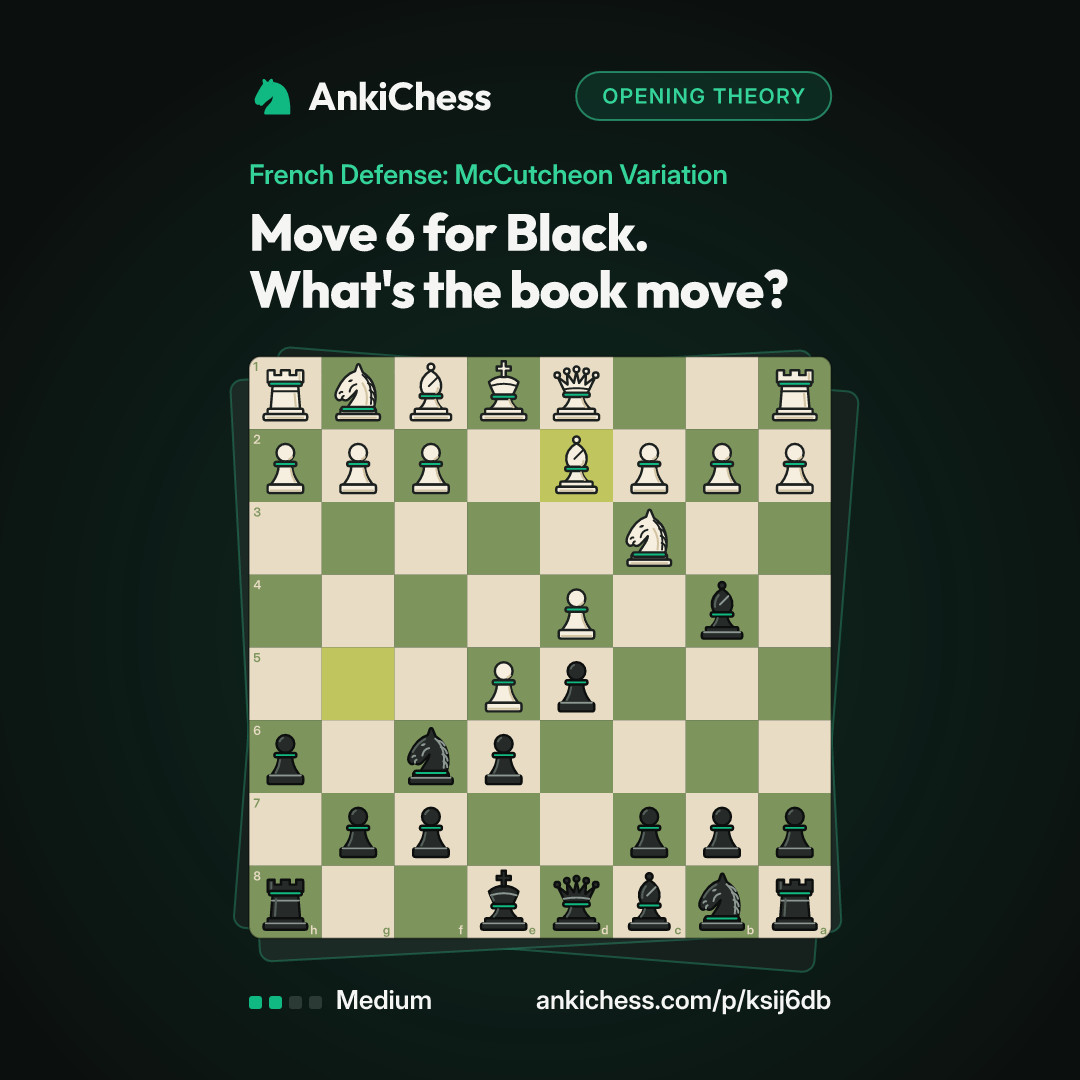 Move 6 for Black. What's the book move?