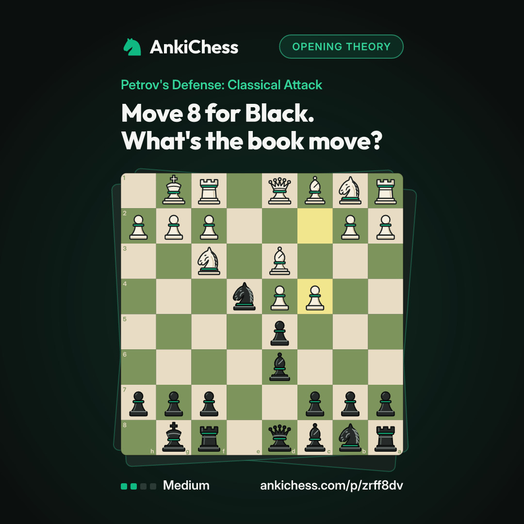 Move 8 for Black. What's the book move?